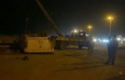 شاهد.. وفاة 2 وإصابة 15 في انقلاب حافلة نقل جماعي على "الرياض- سدير"
