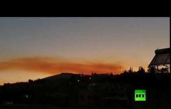 دخان انفجار بيروت يظهر في سماء دمشق