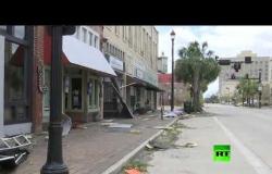 آثار إعصار لورا في مدينة ليك تشارلز بولاية لويزيانا الأمريكية