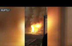 لحظة انفجار محطة أوكسجين بمستشفى تشيليابينسك في روسيا