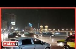 هطول أمطار غزيرة فى محافظة الإسكندرية