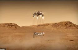 شاهد .. الصور الأولى للمركبة الفضائية خلال هبوطها على المريخ