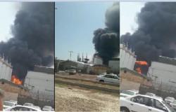 بعد ساعات من حادث بوشهر.. حريق ضخم عقب انفجار في مصنع منظفات بشمال إيران