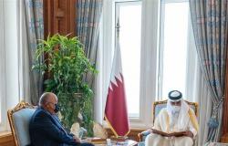 بعد 8 سنوات من قطع العلاقات.. أمير قطر يستقبل وزير الخارجية المصري