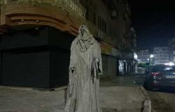 تمثال مرعب يثير الذعر في شوارع الإسماعيلية