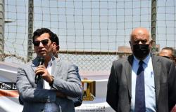 وزير الرياضة يقوم بجولة تفقدية في «النادي» بـ6 أكتوبر رفقه نظيره الفلسطيني