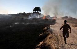 اندلاع 4 حرائق في مستوطنات الغلاف جراء البالونات الحارقة من غزة