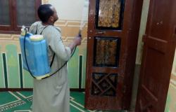 تعقيم وتطهير المساجد بمختلف المناطق استعدادا لصلاة عيد الأضحى بالأقصر