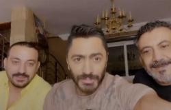 تامر حسني ينجح في الصلح بين نصر محروس والمطرب دياب (فيديو)