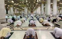تعقيم وتطهير المسجد النبوي