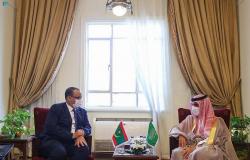 وزير الخارجية يلتقي نظيره الموريتاني ويستعرضان سبل تعزيز العلاقات بين البلدين