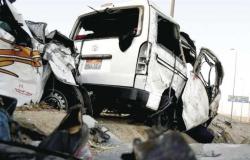 إصابة 3 أشخاص في حادث انقلاب سيارة بطريق الصعيد في المنيا