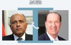 شكري يستعرض مع رئيس البنك الدولي مؤشرات الأداء المتميزة للاقتصاد المصري