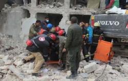 انهيار مبنى سكني في ريف دمشق