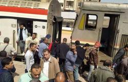 جرار يصطدم بقطار بين القاهرة والإسكندرية