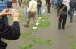 متظاهرو الإسكندرية يحملون "البرسيم" ويهتفون: "مشروع النهضة طلع فانكوش"