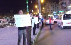 سلسلة بشرية لـ"مصر القوية و6 أبريل" بحلمية الزيتون تضامنا مع المعتقلين