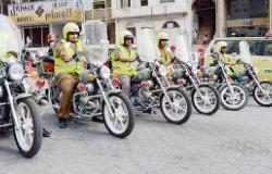 300 فرقة دراجات نارية لمواجهة حرائق المركبات