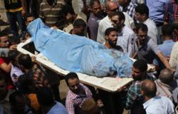 دفن جثمان أحد ضحايا الإخوان فى أحداث "رابعة" بكفر الشيخ