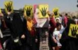 أنصار "المعزول" بكفر الشيخ ينظمون مسيرات بصور مرسي وشعار "رابعة"