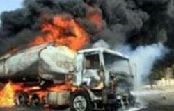 السيطرة على حريق شب بناقلة وقود شرق مدينة الرياض السعودية