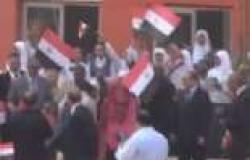 بالفيديو| "تسلم الأيادي" و"عاش الجيش سالم غانم" في طابور المدرسة بدلا من النشيد الوطني