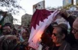 قوي شبابية تتظاهر مساء اليوم أثناء احتفالات قطر بعيدها القومي لرفض تدخلها في شئون مصر