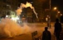 الأمن يطلق قنابل الغاز على متظاهري الإخوان أمام نادي الصيد