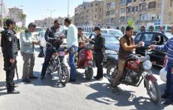ضبط 47 دراجة بخارية بدون تراخيص خلال حملة أمنية ببورسعيد