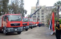 إصابة 8 بينهم أمين شرطة أثناء إخماد حريق بمدينة بنى سويف الجديدة