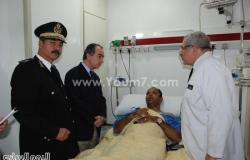 محافظ الجيزة يزور مصابى تفجيرات جامعة القاهرة بمستشفى الشرطة بالعجوزة