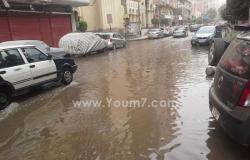 بالصور.. انفجار ماسورة مياه يغرق شارع سعيد وشوارع فرعية بحى ثان طنطا