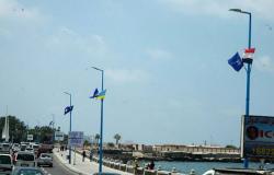 الإسكندرية تتزين استعدادا للاحتفال بافتتاح قناة السويس الجديدة