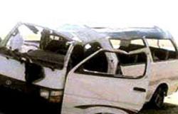 إصابة 6 أشخاص فى انقلاب سيارة ميكروباص بطريق (السويس - الإسماعيلية)