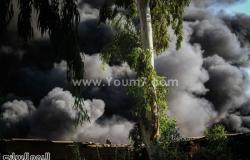 إصابة 4 من قوات الحماية المدنية بحالات اختناق بحريق شبرا