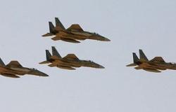 طيران التحالف العربى يشن غارات على مبنى وزارة الدفاع فى صنعاء