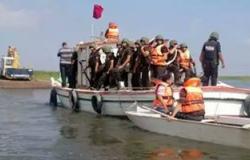 أمن الجيزة يشن حملة لإزالة التعديات على نهر النيل بالبدرشين