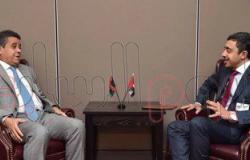 محمد الدايرى يلتقى وزير الخارجية الإماراتى لبحث مستجدات الأوضاع فى ليبيا