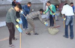 بالصور.. تحت شعار "نظف بلدك بلدك بيتك" حملة نظافة بمدينة البلينا جنوب سوهاج