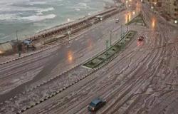 تجدد هطول الأمطار الغزيرة والرعدية وارتباك مرورى بالإسكندرية