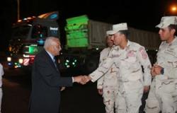 بالصور.. محافظ السويس ومدير الأمن يتفقدان حالة الأمن بنفق الشهيد أحمد حمدى