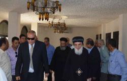 محافظ المنيا يزور منطقة جبل الطير ويهنئ المسيحيين بذكرى رحلة العائلة المقدسة
