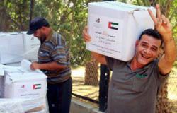 بالصور.. أهالى غزة يشكرون الإمارات على حملة توزيع 15 ألف طرد غذائى للفقراء