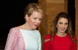 الملكة رانيا تنشر صورتها أثناء استقبال ملكة بلجيكا