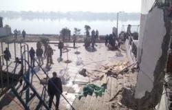 بالصور.. إزالة تعديات لنادى قضاة مجلس الدولة على حرم نهر النيل ببنى سويف