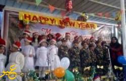 بالفيديو اطفال سان مارك للغات ببني سويف يحتفلون بالعام  الجديد مع الجيش